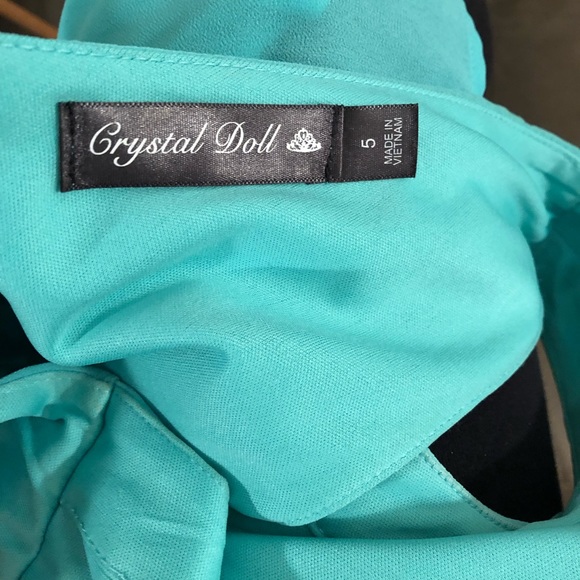 Blue Bedazzled Diamond Studded Dress - Picture 7 of 7